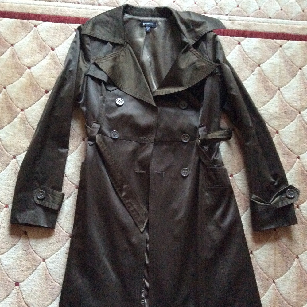 BEBE trench coat , brown size medium